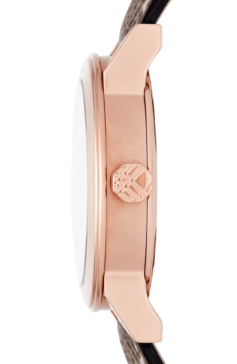 Burberry Small Check Strap Watch, 26mm, Alternate, color,