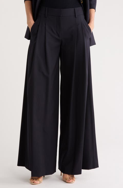 Didi Stretch Wool Wide Leg Pants