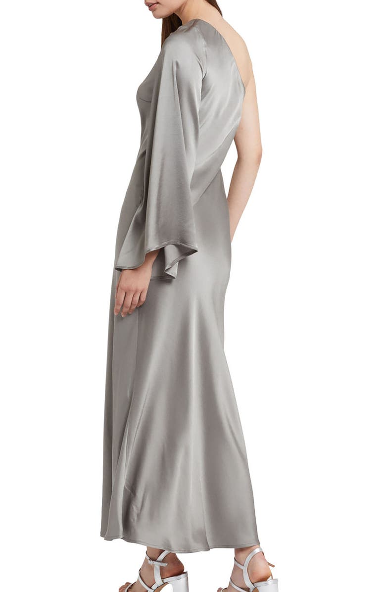 ottod'Ame Asymmetric Viscose Long Dress, Alternate, color, Steel