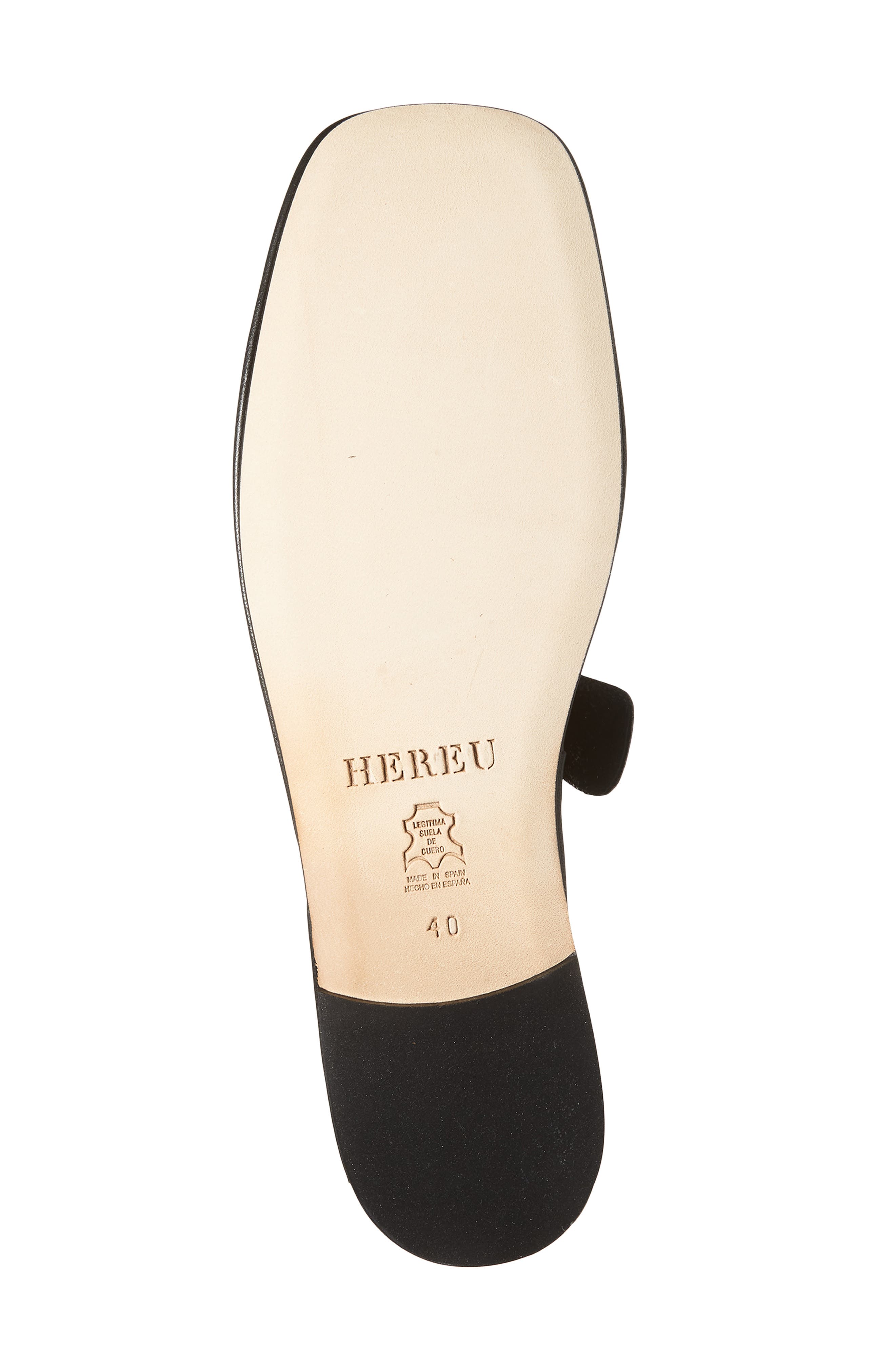 HEREU Llasada Crinkled Square Toe Flat, Alternate, color, Pewter