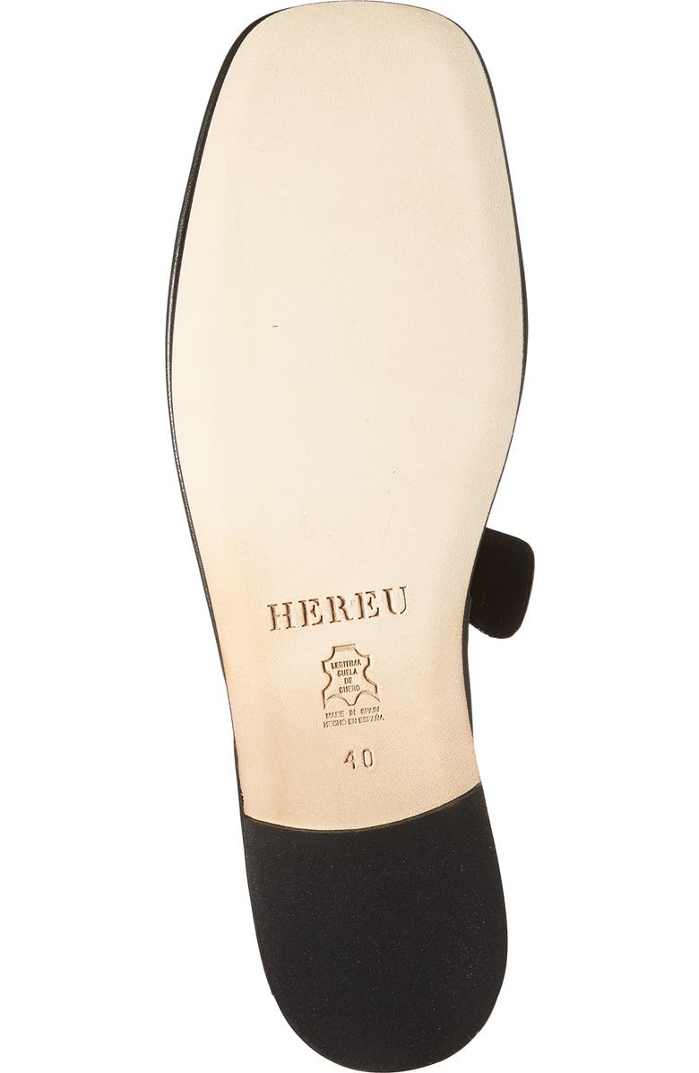 HEREU Llasada Crinkled Square Toe Flat, Alternate, color, Pewter