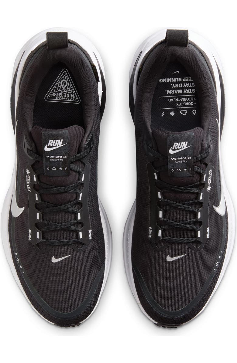 Nike Vomero 18 GTX Gore-Tex<sup>®</sup> Waterproof Running Shoe, Alternate, color, 002 Black/M Silv