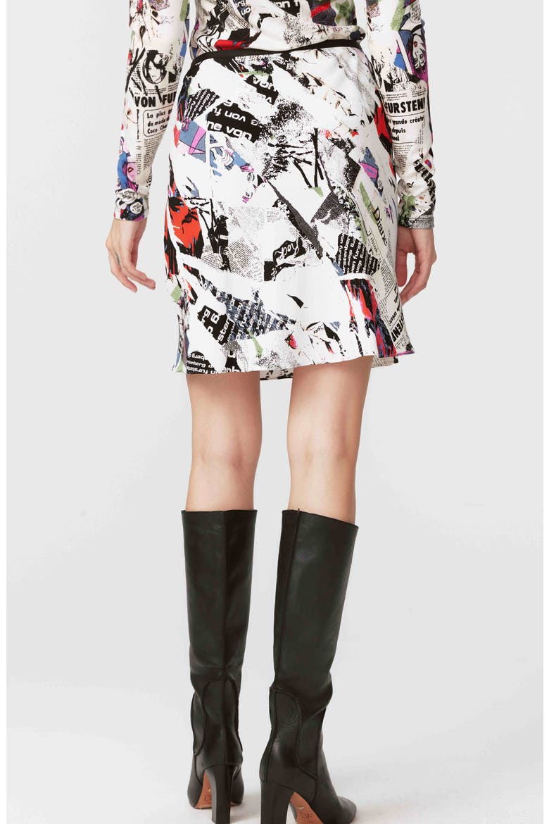 Mae Pop Art Newspaper Print Skirt, Alternate, color, POSTER GIRL