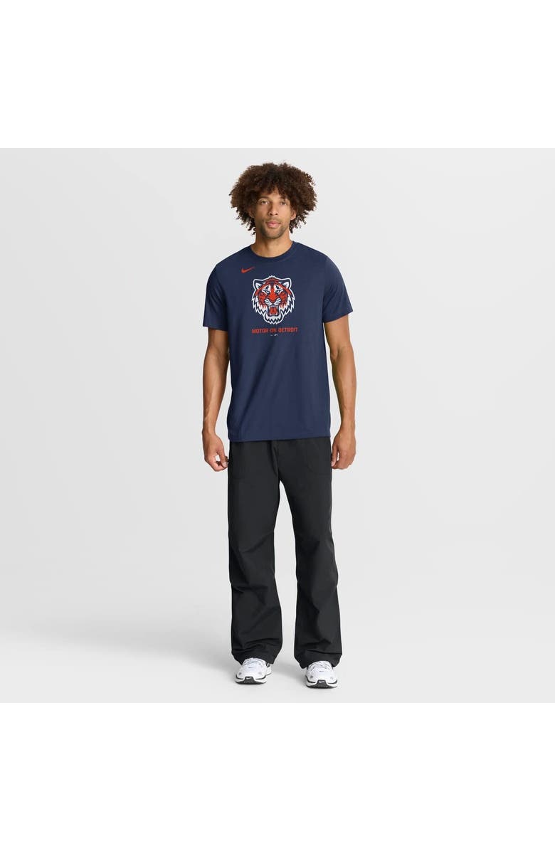 Nike Men's Nike  Navy Detroit Tigers Tri-Blend Logo T-Shirt, Alternate, color, Navy