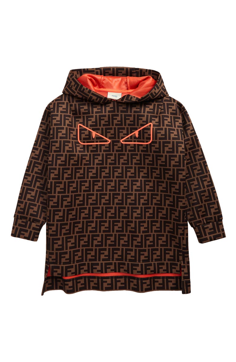 Fendi Logo Print Hoodie, Main, color,