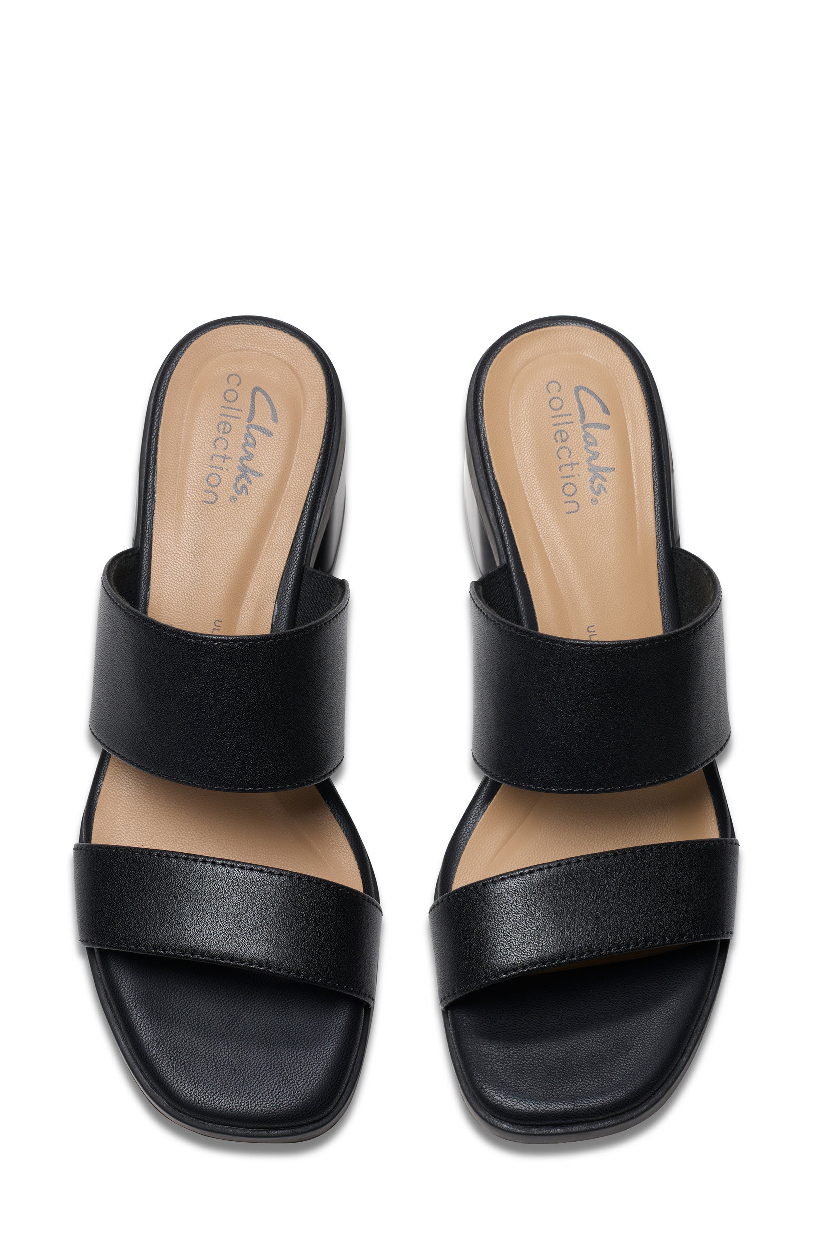 Clarks<sup>®</sup> Jaylan Dusk Slide Sandal - Wide Width Available, Alternate, color, Black Leather