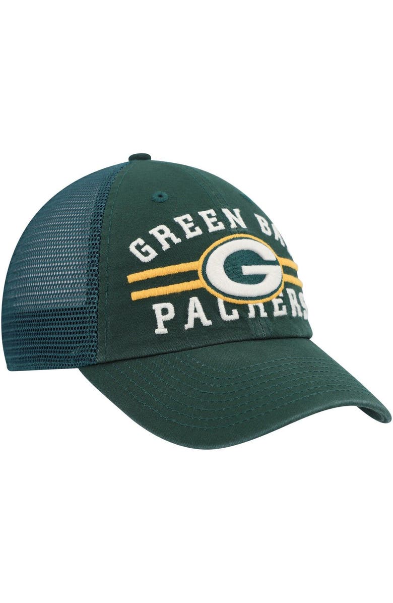 '47 Men's '47 Green Green Bay Packers Highpoint Trucker Clean Up Snapback Hat, Alternate, color,
