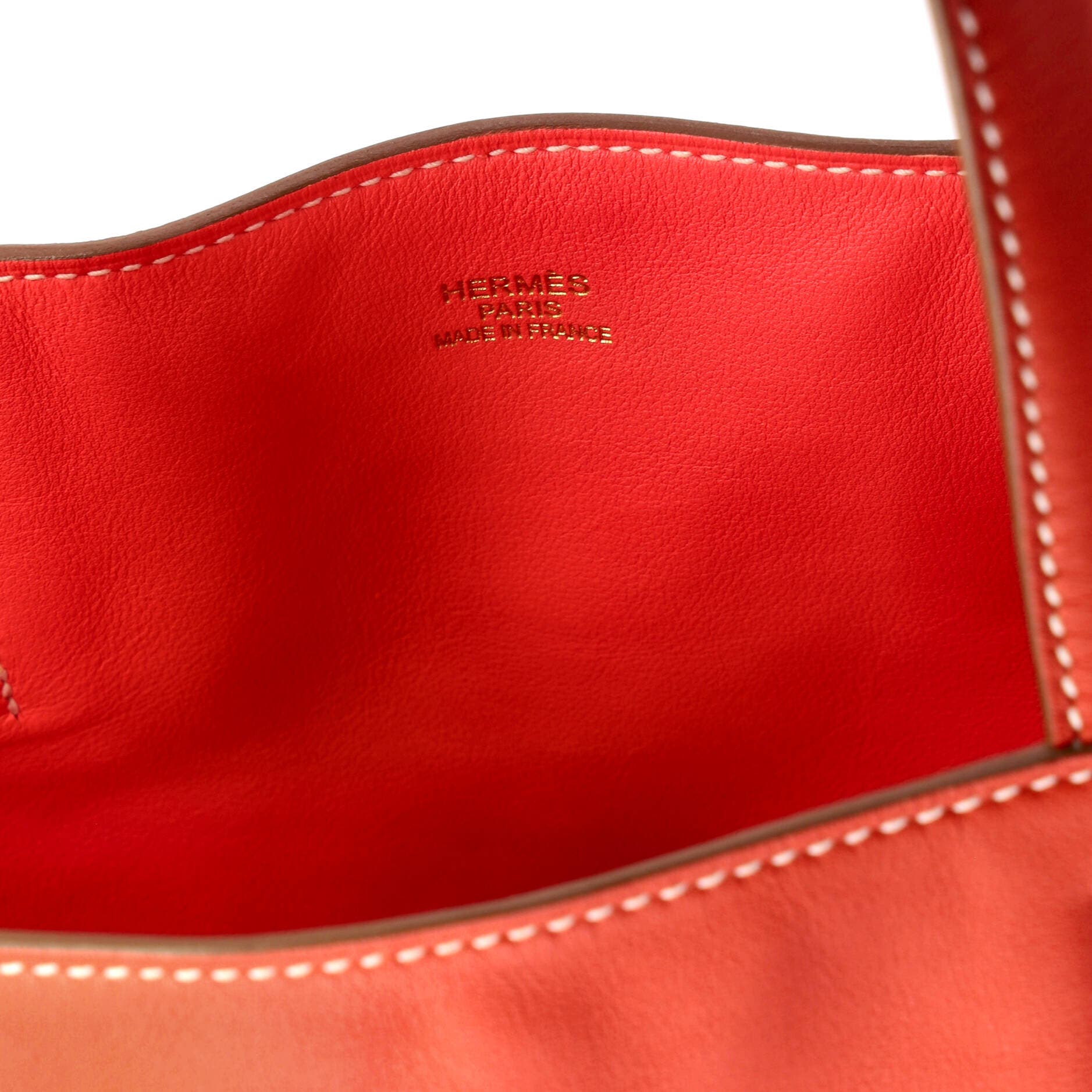 Pre-Owned Hermes Double Sens Tote Veau Sikkim 28, Alternate, color, Sanguine/Rose Lipstick