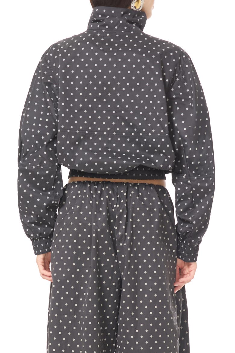 Dot Quarter Zip Pullover, Alternate, color, NOIR MICRO DOT