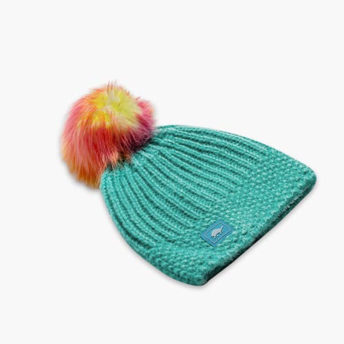 Turtle Fur Kids Suzie Pom Winter Hat In Green