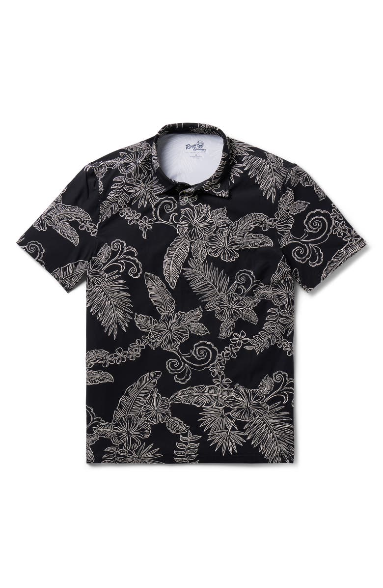 Reyn Spooner Fancy Biscus Floral Performance Polo, Main, color, 