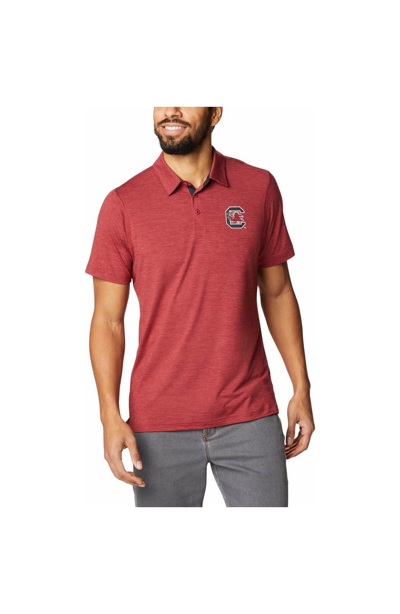Columbia Men's Columbia Garnet South Carolina Gamecocks Tech Trail Omni-Shade Polo, Alternate, color, 