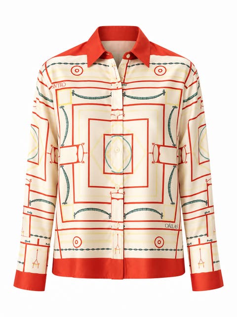 Paulina Silk Print Shirt