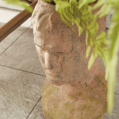 Napa Home & Garden Weathered Garden Male Bust Planter In Brown