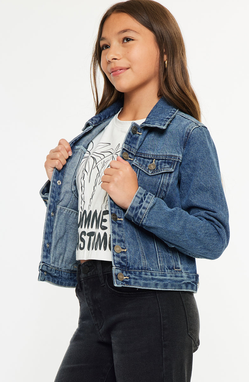 Kancan Jen Denim Jacket In Blue