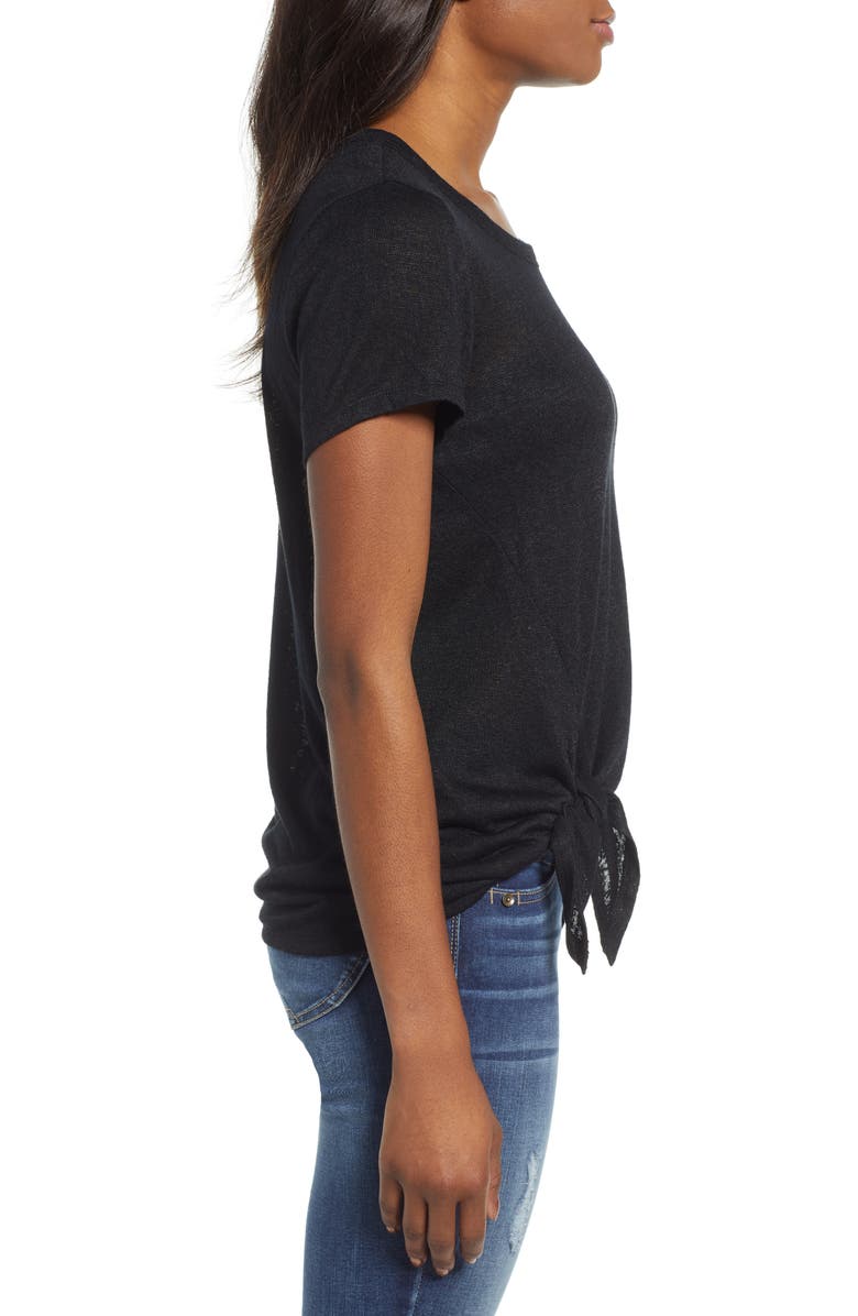 Bobeau Side Tie Tee, Alternate, color, 