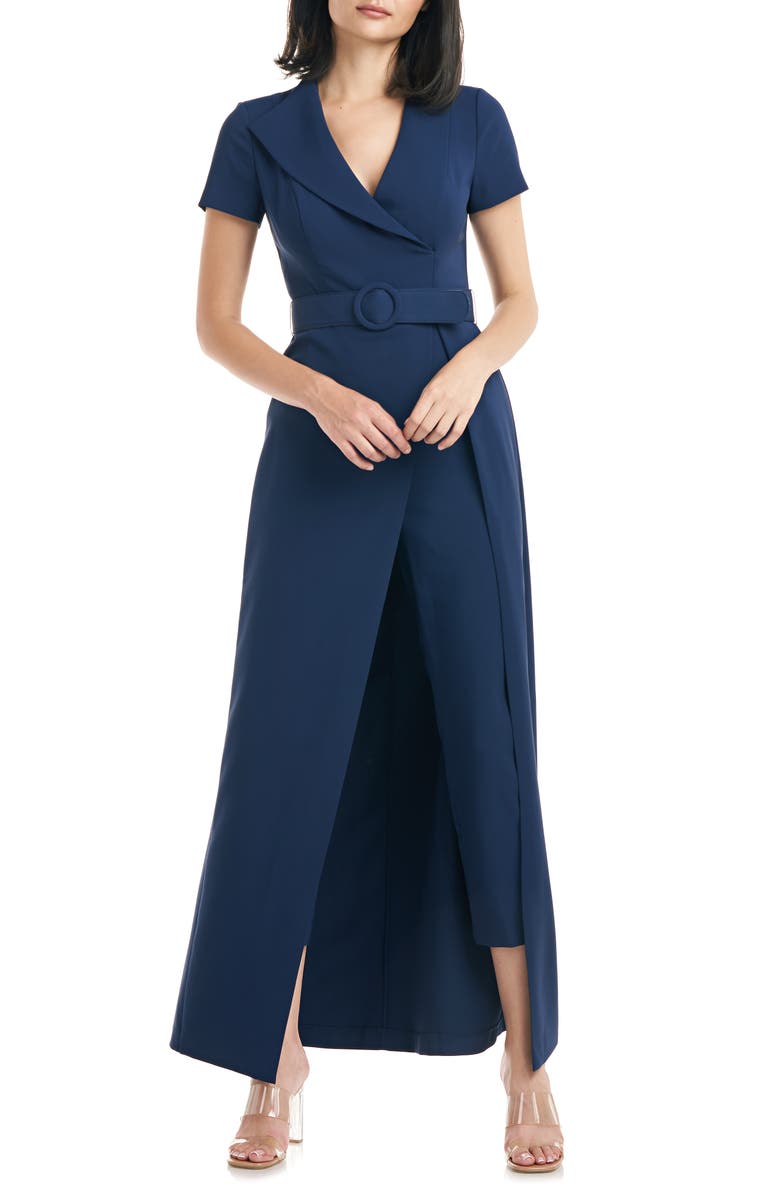 Kay Unger Garcelle Asymmetric Neck Maxi Romper, Main, color, 