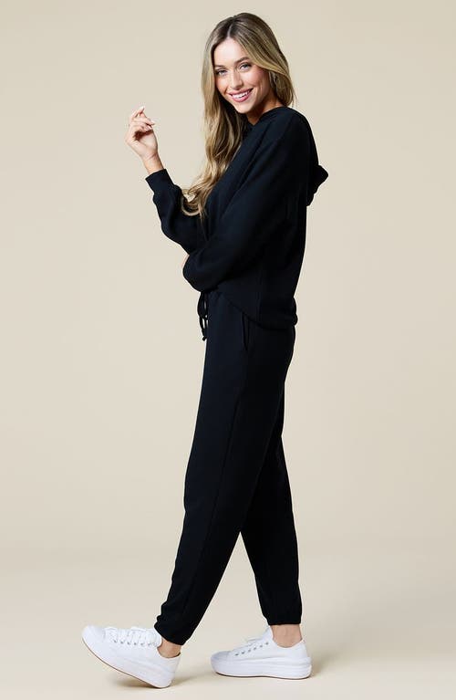 Softies Athleisure Puredream Long Sleeve Hoodie Jogger Set In Black