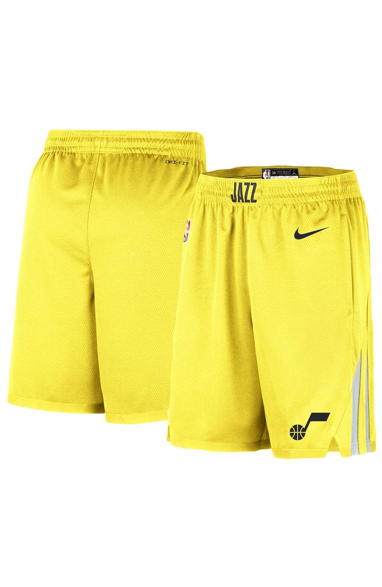 Nike Men's Nike Gold 2019/20 Utah Jazz Icon Edition Swingman Shorts, Main, color, Gold