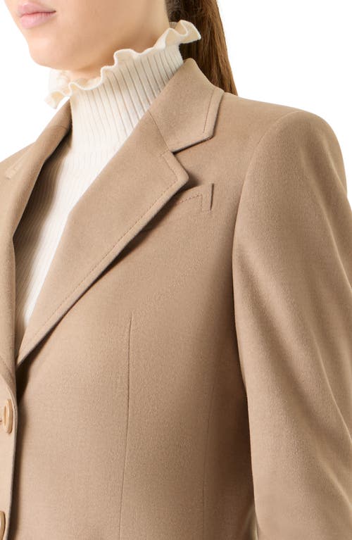 Akris Punto Cashmere-wool Single-breasted Blazer Jacket In Brown