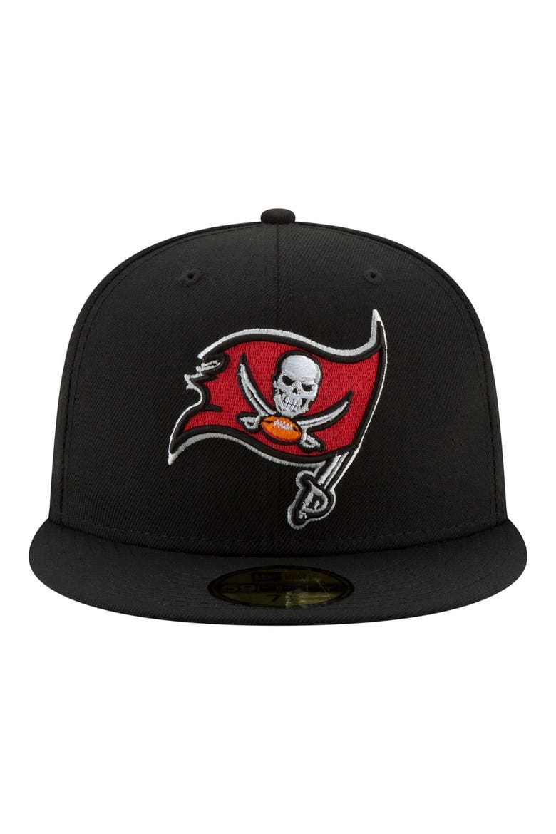 Men's New Era Black Tampa Bay Buccaneers 59FIFTY Fitted Hat, Alternate, color, Black