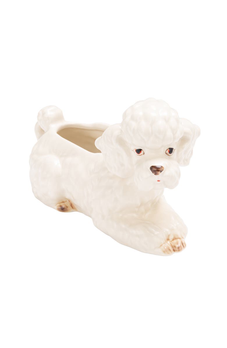 Storied Home Vintage Reproduction Poodle Planter, Main, color, White