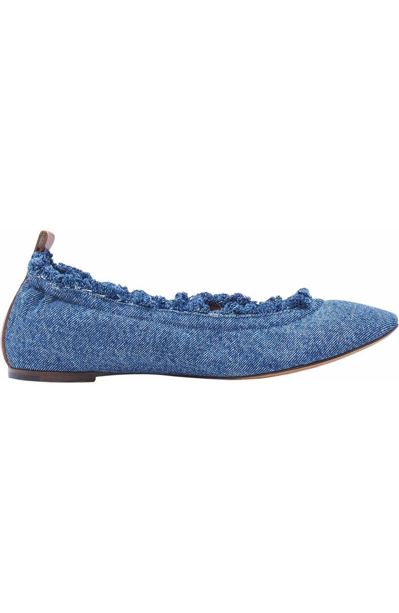 Lanvin The Ballerina Flat In Denim, Main, color,