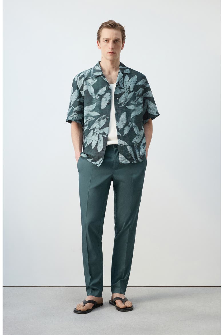 Regular Fit Pleat Front Pants, Alternate, color, FOREST GREEN