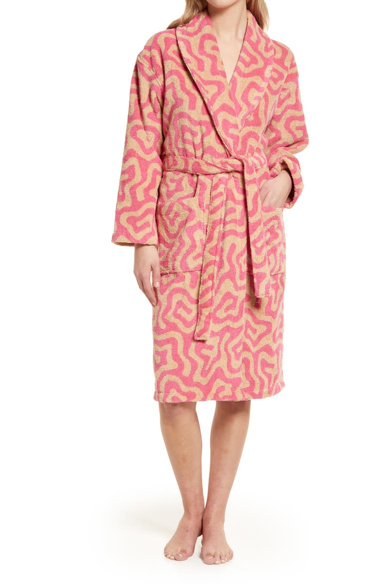 Spiral Cotton Terry Robe, Main, color, MULTI