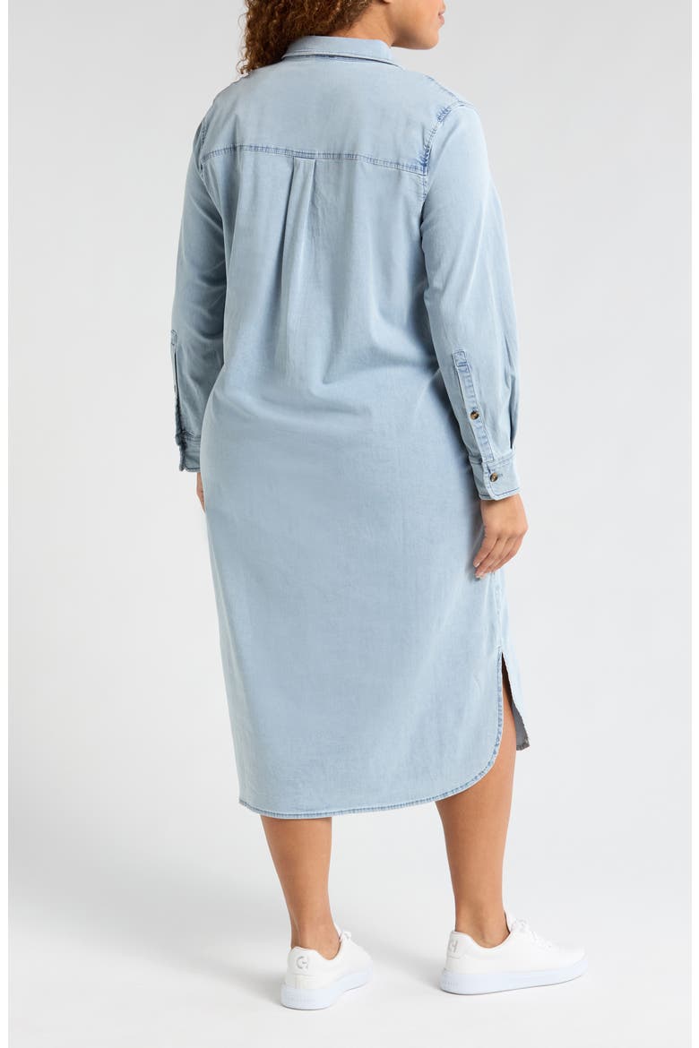 Odeon Long Sleeve Chambray Shirtdress, Alternate, color, HERITAGE BLUE
