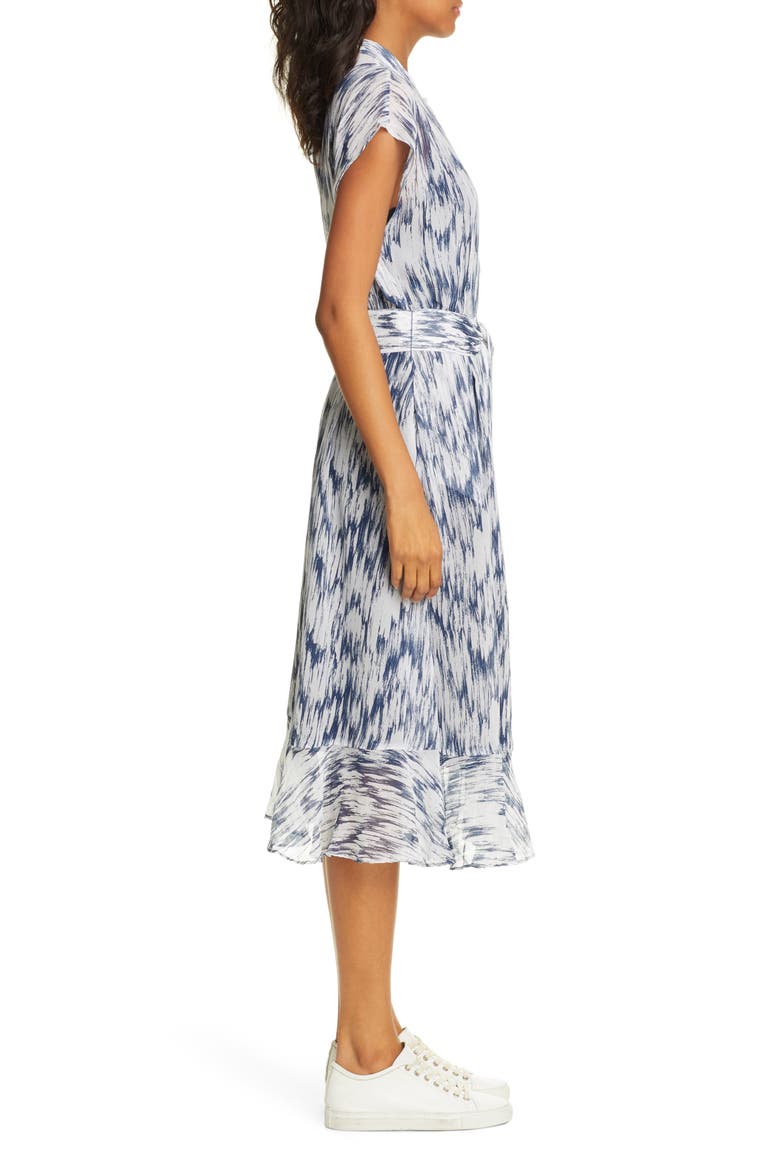 Dremah Silk Midi Dress, Alternate, color, NAVY MULTI