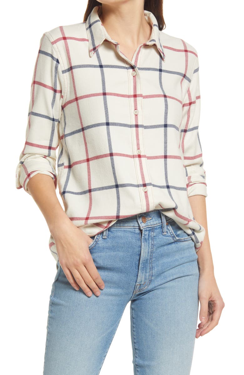 Faherty The Classic Stretch Flannel Button-Up Shirt, Main, color,