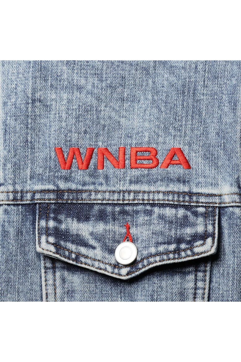 Men's The Wild Collective WNBA Logowoman Full-Button Denim Jacket, Alternate, color, Denim
