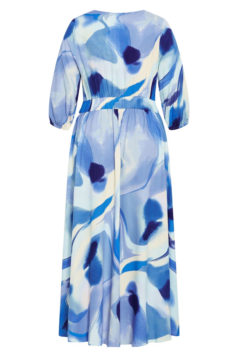 The Swirl Tie Front Midi Dress, Alternate, color, PRINT