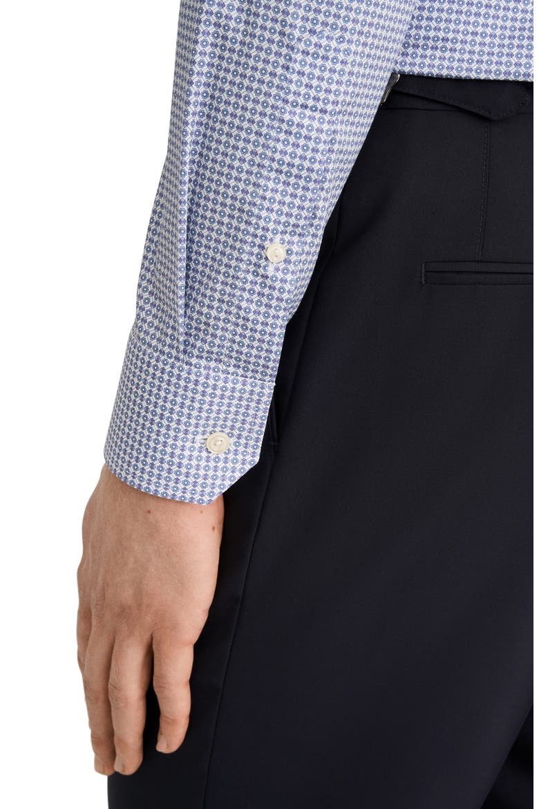 Contemporary Fit Micro Print Shirt, Alternate, color, MEDIUM PURPLE