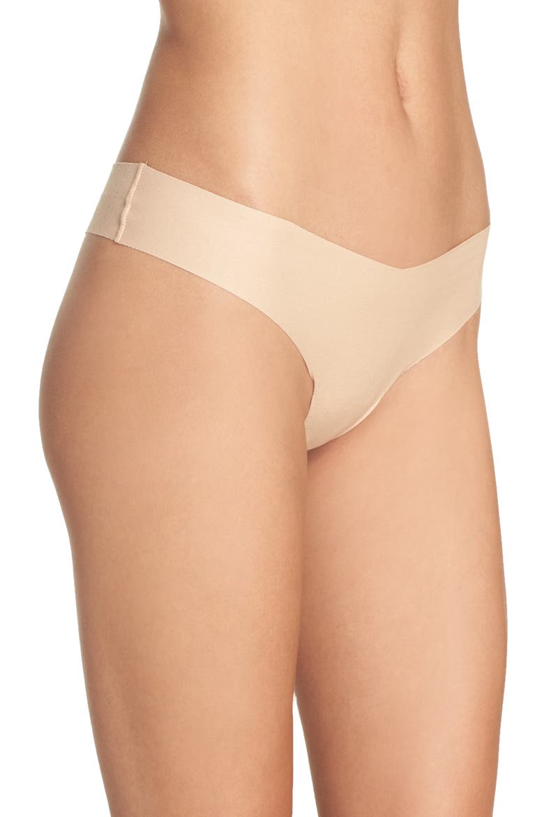 Cotton Thong, Alternate, color, BEIGE