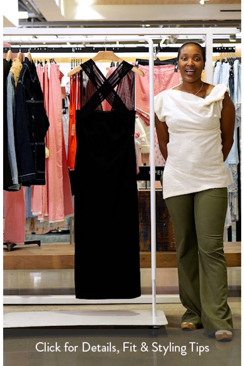 Waldorf Mesh Cross Neck Midi Dress video