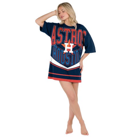 Women's Concepts Sport  Navy Houston Astros Mosaic Knit Nightdress