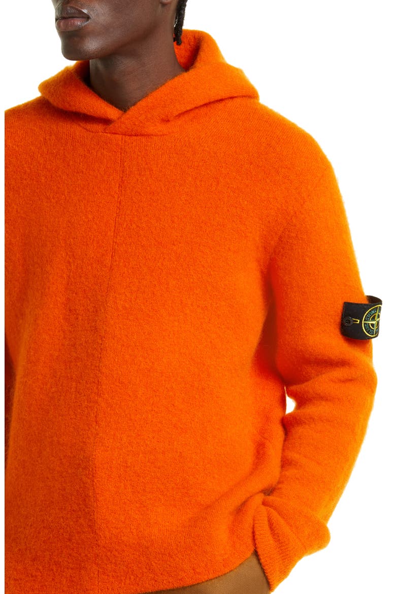 Double Face Knit Hoodie, Alternate, color, ORANGE
