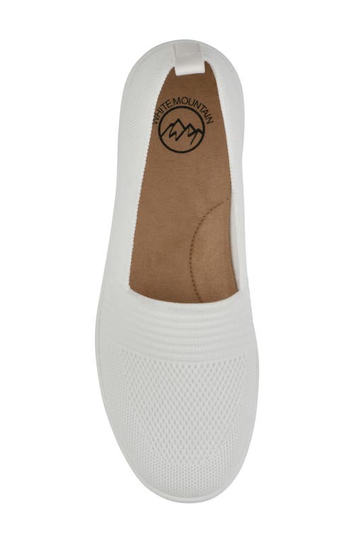 White Mountain Footwear Upright Woven Slip-on Sneaker In White Fabric