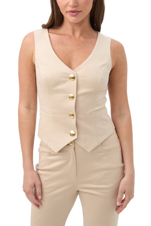 Trina Turk Kofi 2 Faux Suede Vest In Brown