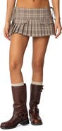 EDIKTED Peighton Pleated Plaid Mini Skort