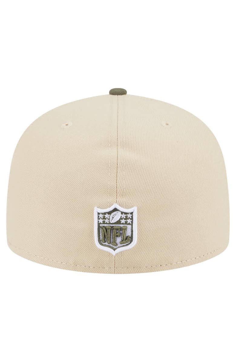 New Era Men's New Era  Light Beige/Olive New York Giants Color Pack A-Frame 59FIFTY Fitted Hat, Alternate, color, 
