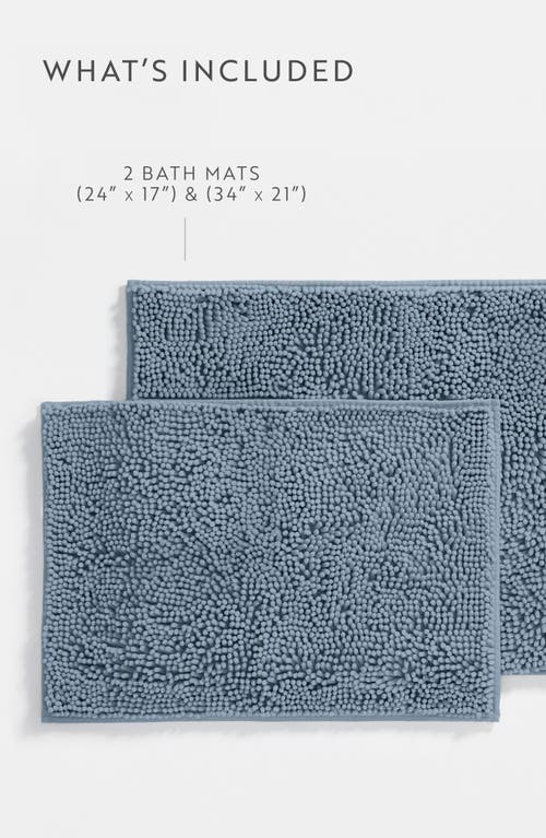 Homespun 2-pack Chenille Bath Mats In Blue