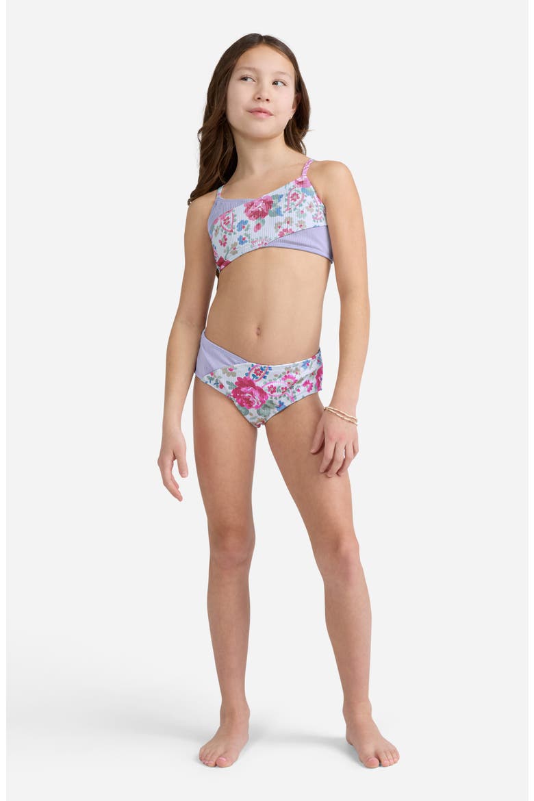 Kids' Cross Wrap Two-Piece Swimsuit, Alternate, color, ORCHID PETAL