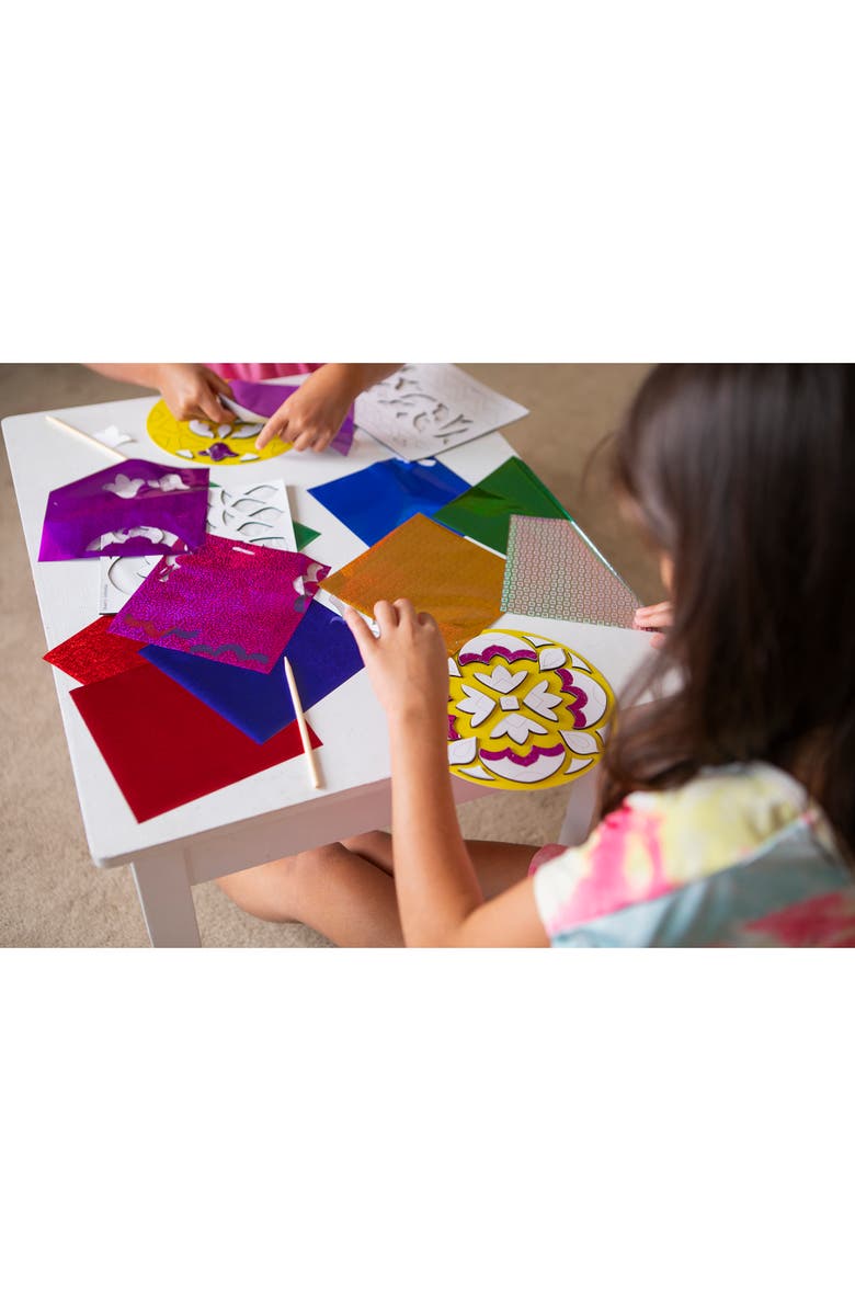 KULTURE KHAZANA Foil Craft Kit Rangoli Mandala, Ages 4+, Alternate, color, Multicolored