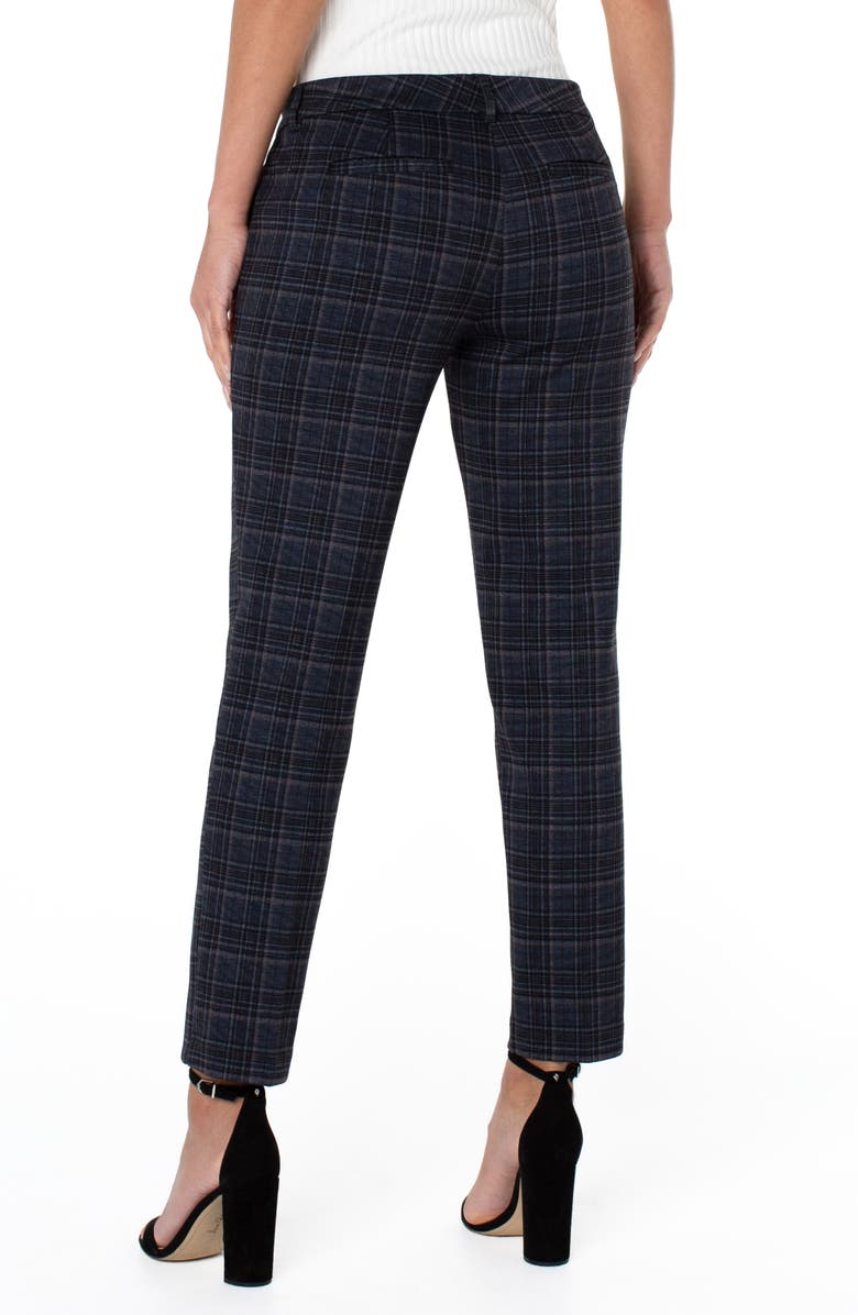 Liverpool Los Angeles Kelsey Tartan Ponte Ankle Trousers, Alternate, color,