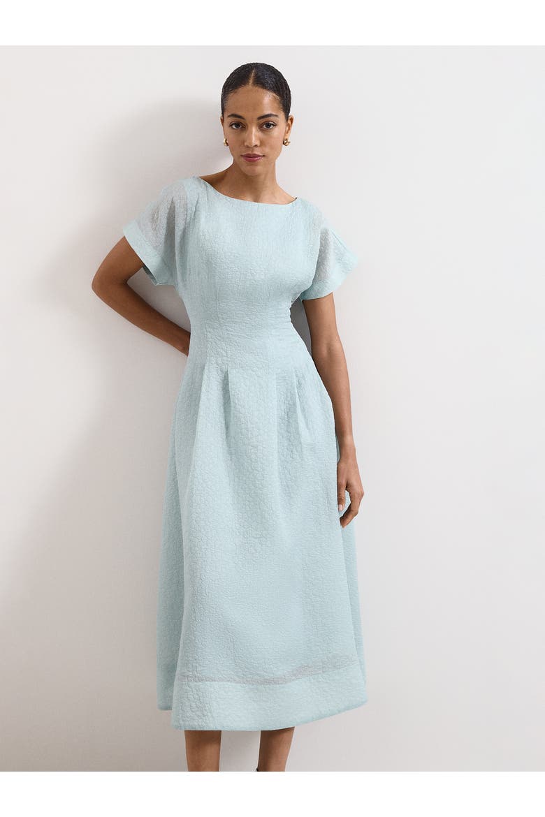 Laya Boat Neck Midi Dress, Alternate, color, Pale Blue