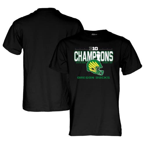 Blue 84 Black Oregon Ducks 2024 Big Ten Football Conference Champions Locker Room T-shirt