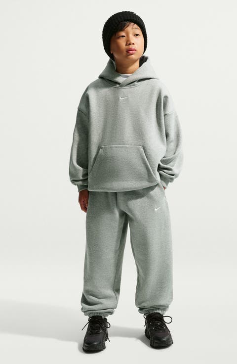 Kids' Solo Swoosh Fleece Cuffed Pants
